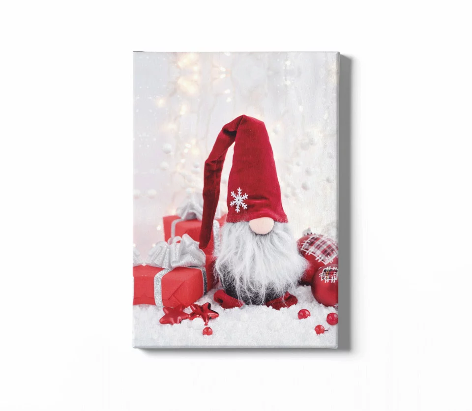 Tablou de Craciun cu spiridus haios, Christmas Gnome